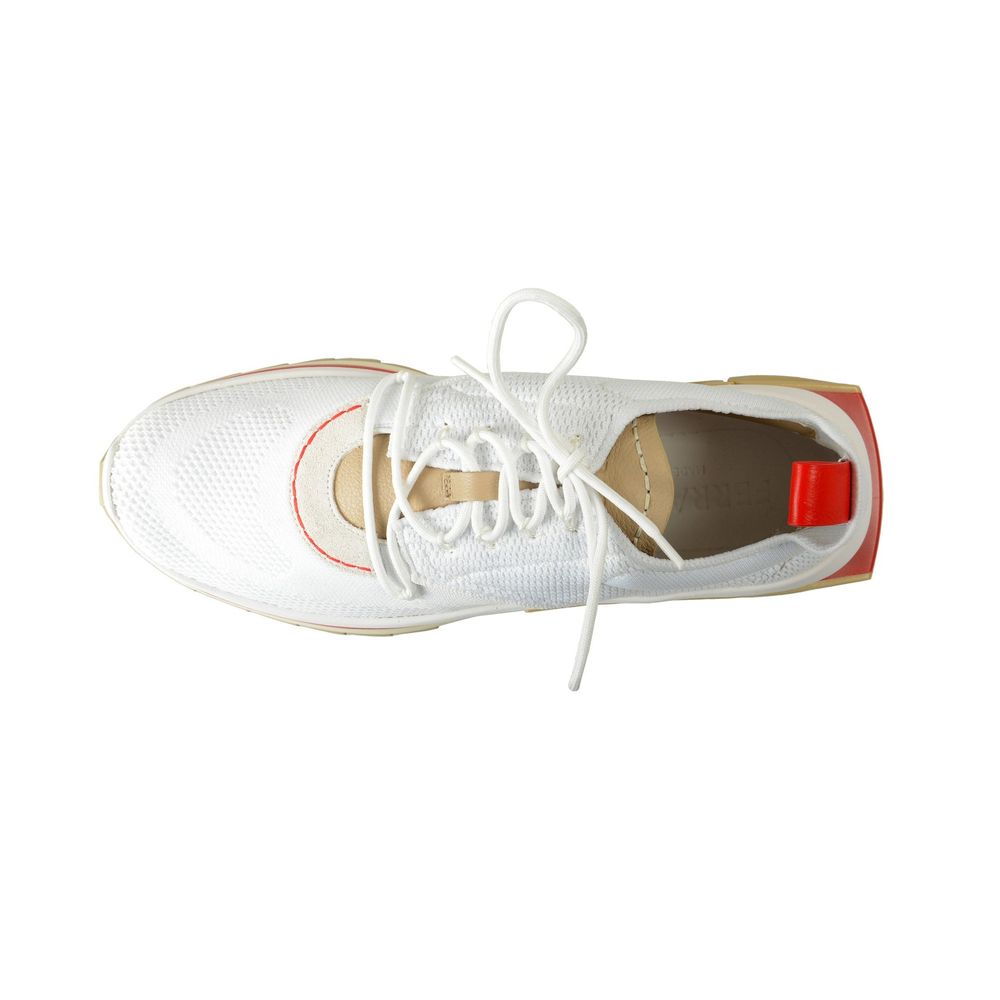 Salvatore Ferragamo White Fabric Athletic Men's Sneakers
