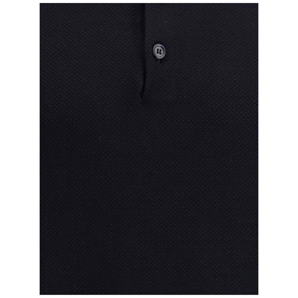 Brioni Black Cotton Polo Men's Shirt