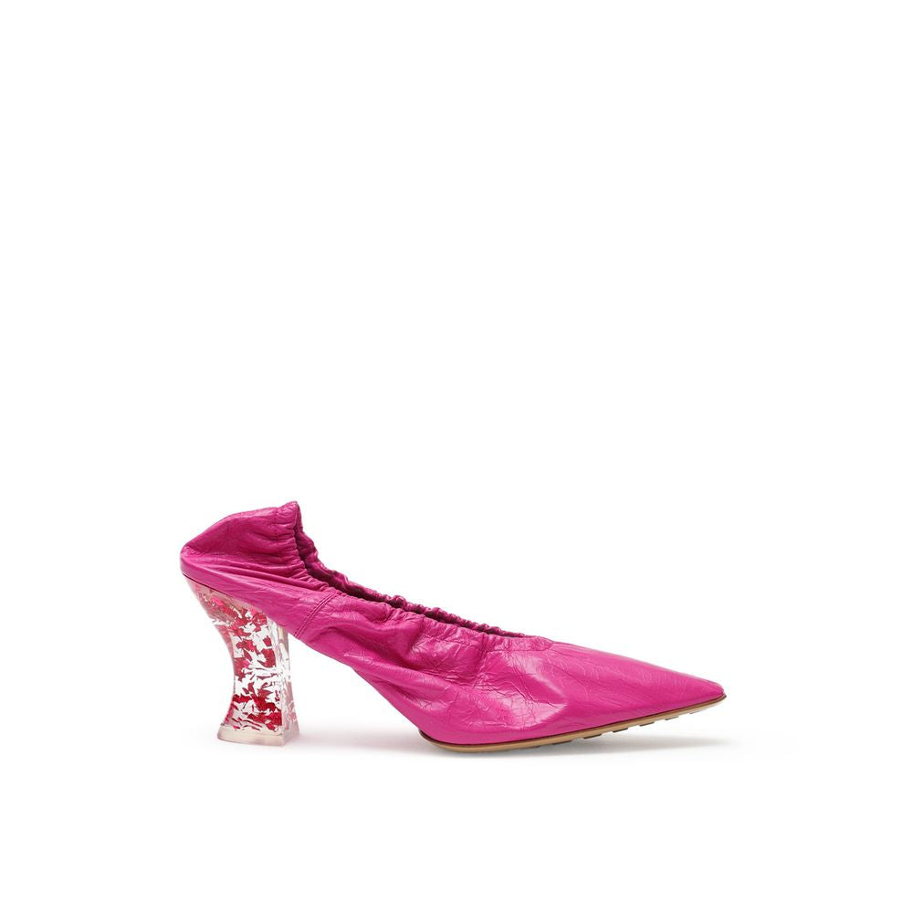 Bottega Veneta Fuchsia Leather Women's Slippers