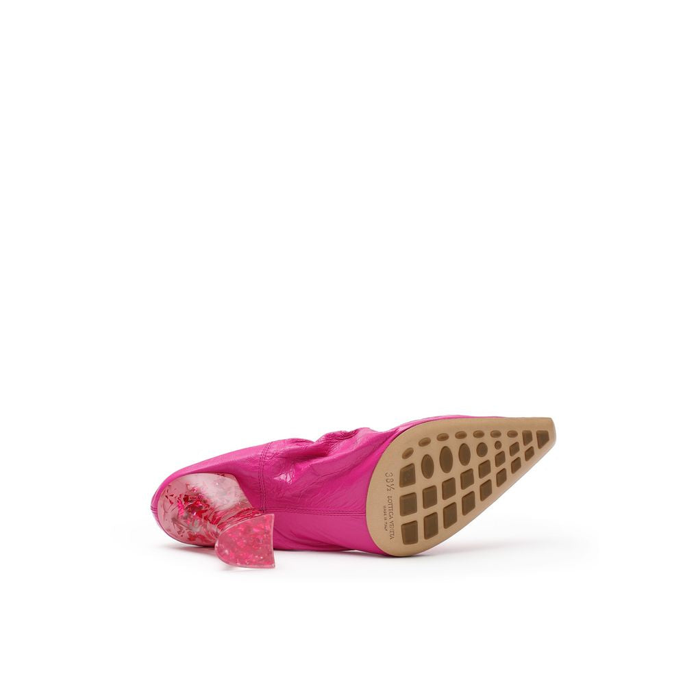 Bottega Veneta Fuchsia Leather Women's Slippers