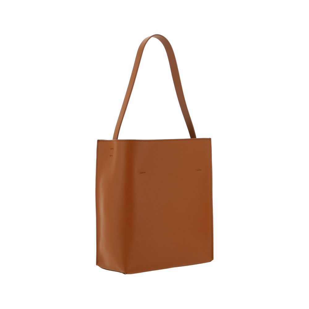 Marni Brown Calf Leather Bos Taurus Shoulder Women's Bag