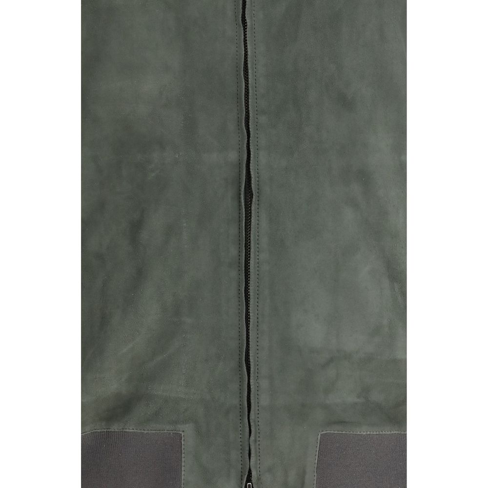 Salvatore Santoro Bicolor Calf Leather Bos Taurus Men's Bomber