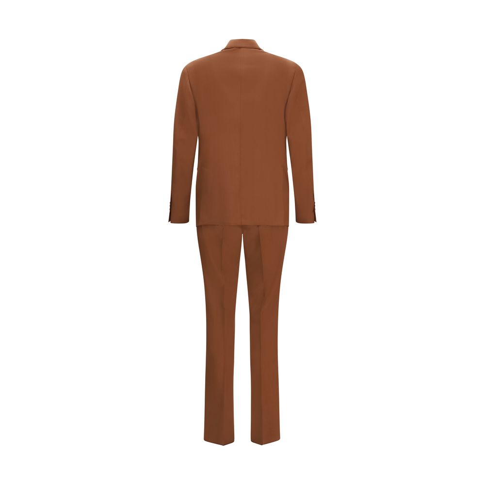 Lardini Brown Cotton Two-Piece Men's Suit