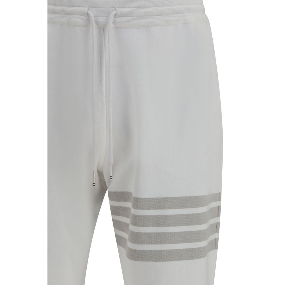 Thom Browne White Cotton Joggers (Workout Men's Pants)