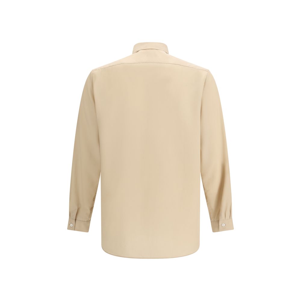 Lardini Beige Tencel Dress Men's Shirt