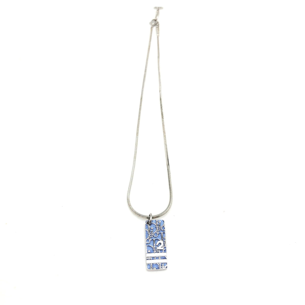 Christian Dior Blue Trotter Pendant Women's Necklace (Pre-Owned)