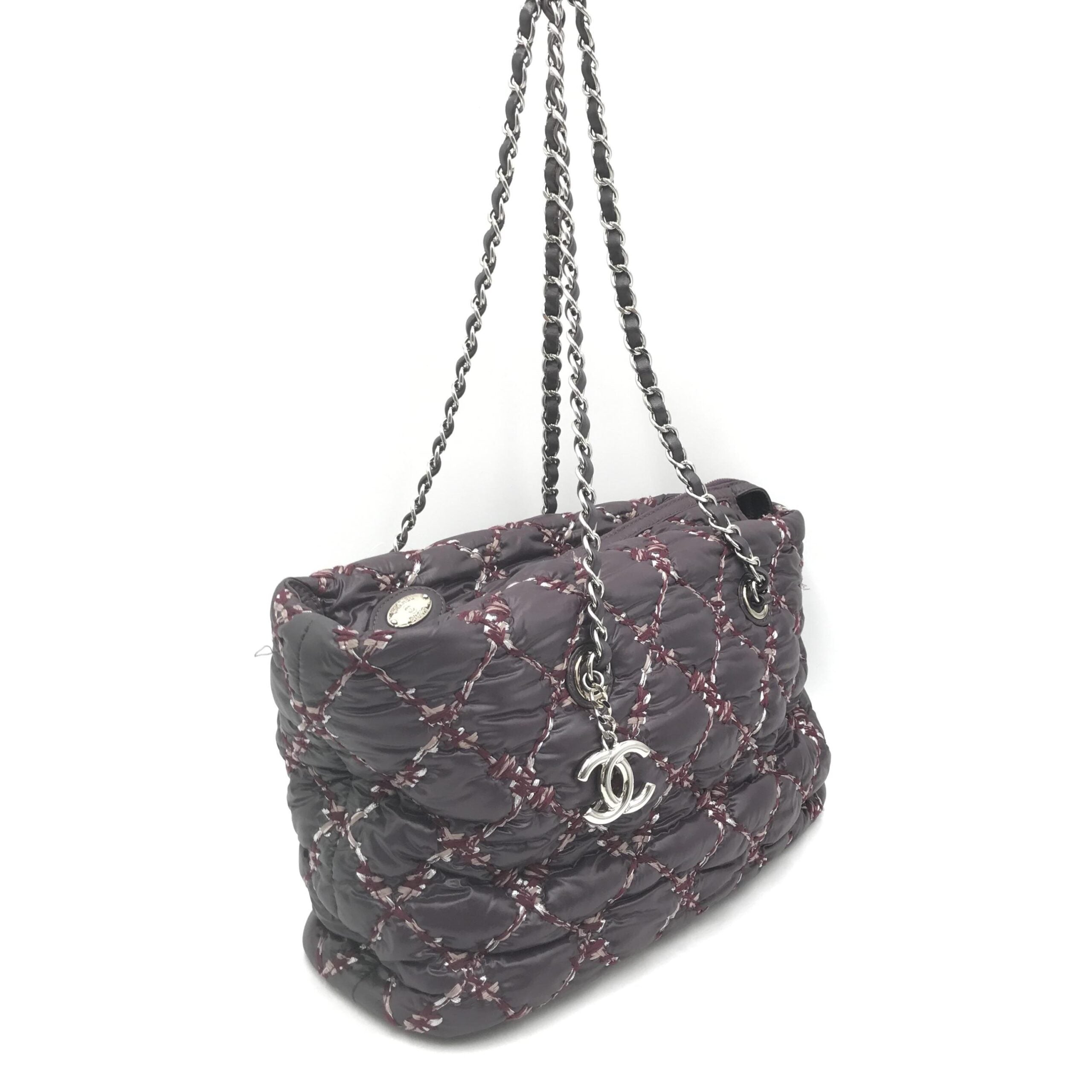 Chanel Paris-Byzance Chain Shoulder Bag Purple Women's Nylon (Pre-Owned)