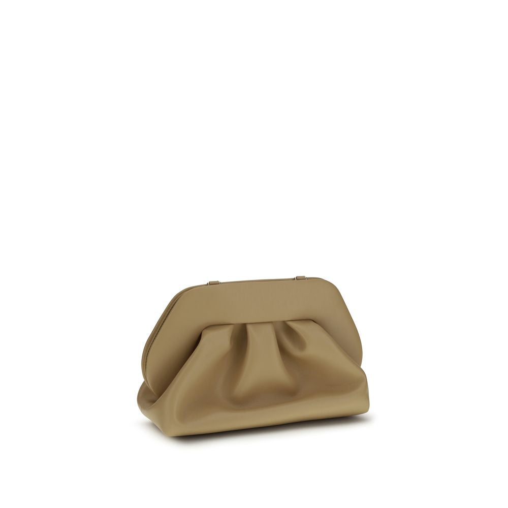 THEMOIRè Beige Other Fibres Clutch Women's Bag