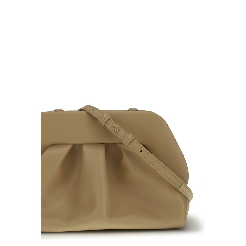 THEMOIRè Beige Other Fibres Clutch Women's Bag