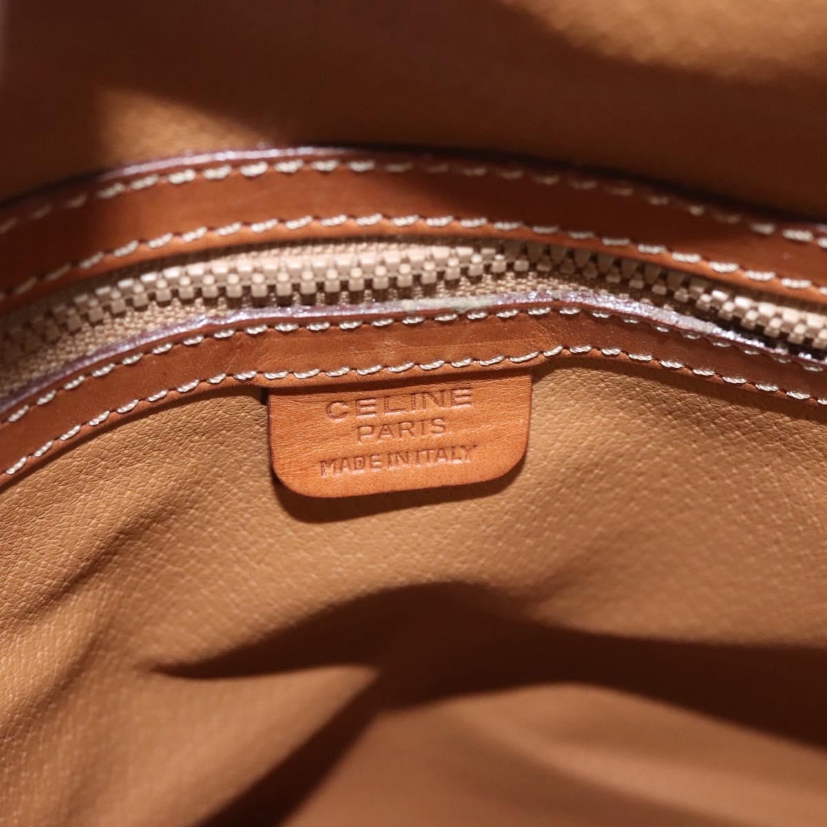 Celine Macadam Macadam With Leather Brown Canvas Handbag (Pre-Owned)