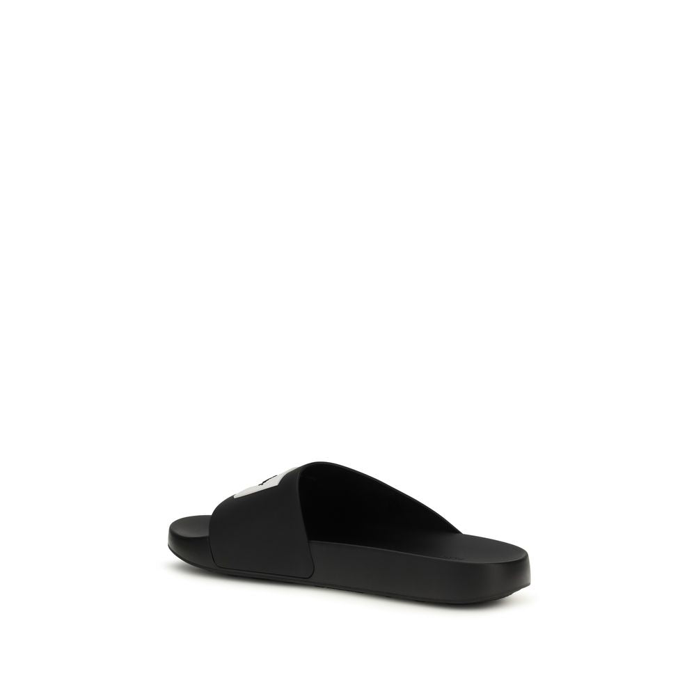 Givenchy Black Rubber Men's Slippers