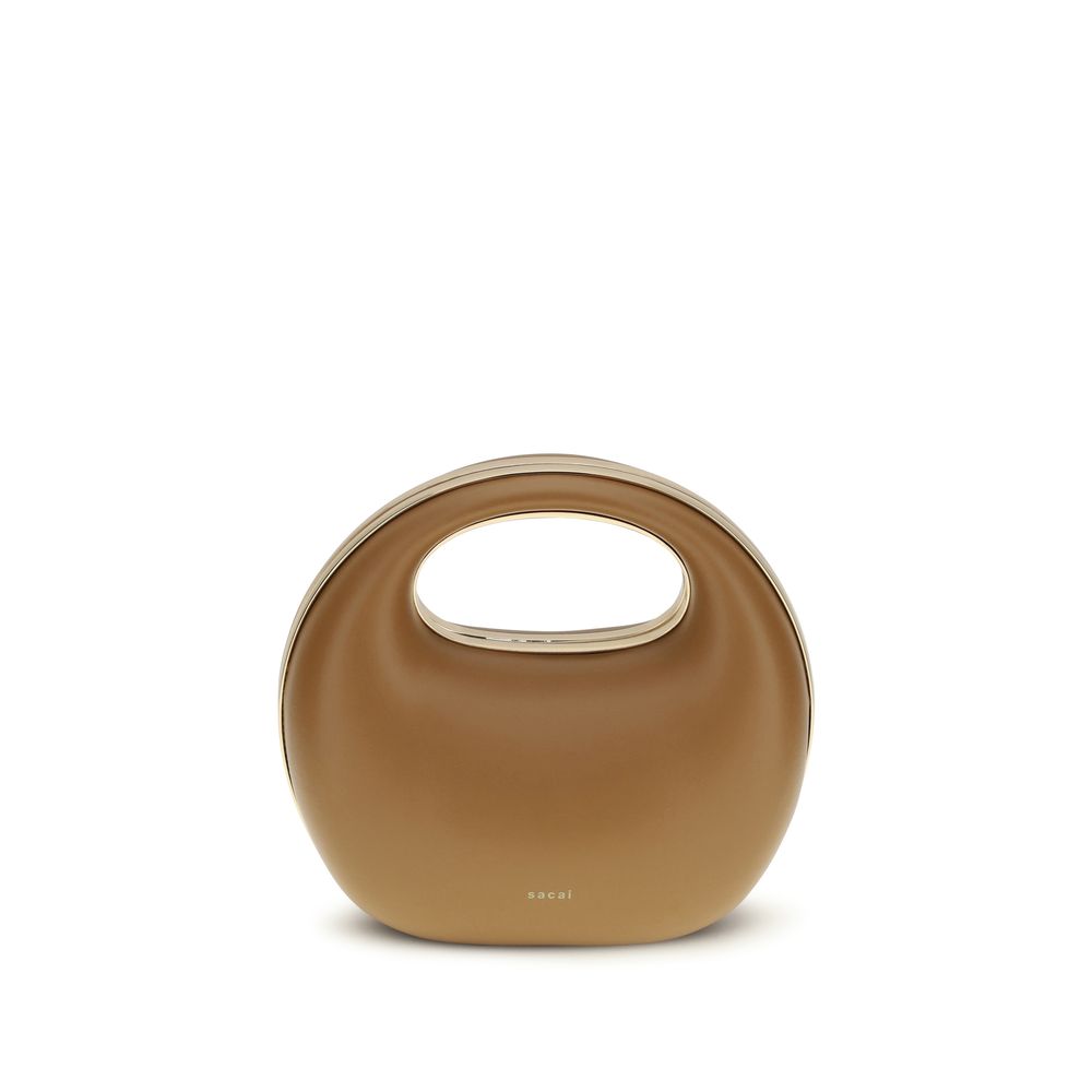 Sacai Brown Calf Leather Bos Taurus Women's Handbag