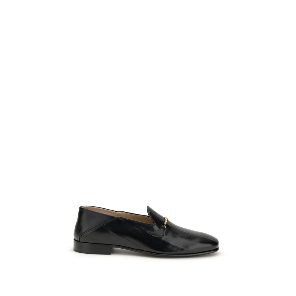 Valentino Garavani Black Calf Leather Bos Taurus Slip-On Men's Loafers