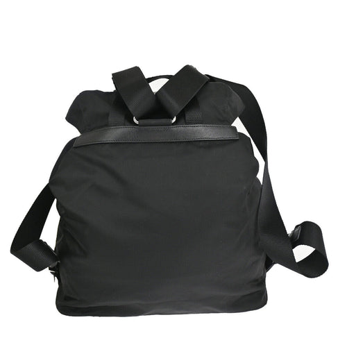 Prada Tessuto Black Synthetic Backpack Bag (Pre-Owned)