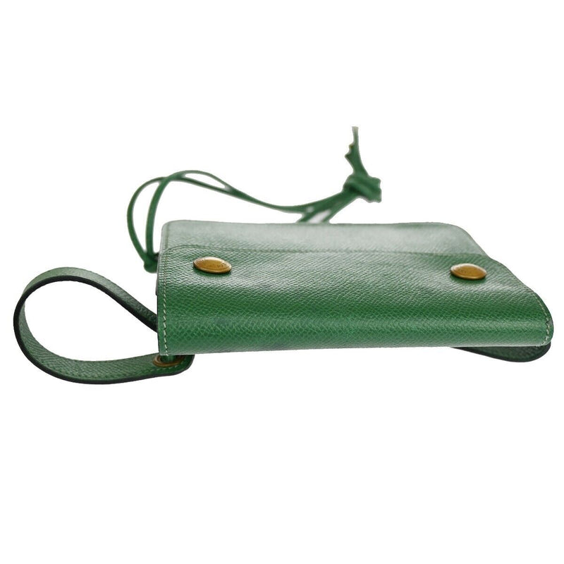 Hermès Floride Green Leather Clutch Bag (Pre-Owned)