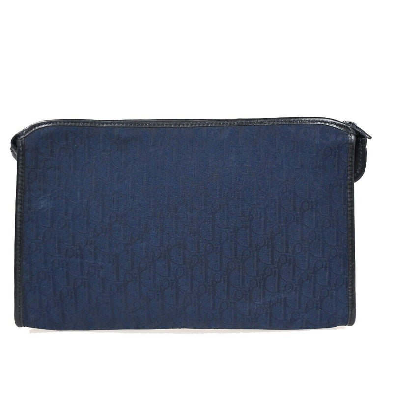 Dior Trotter Navy Canvas Handbag (Pre-Owned)