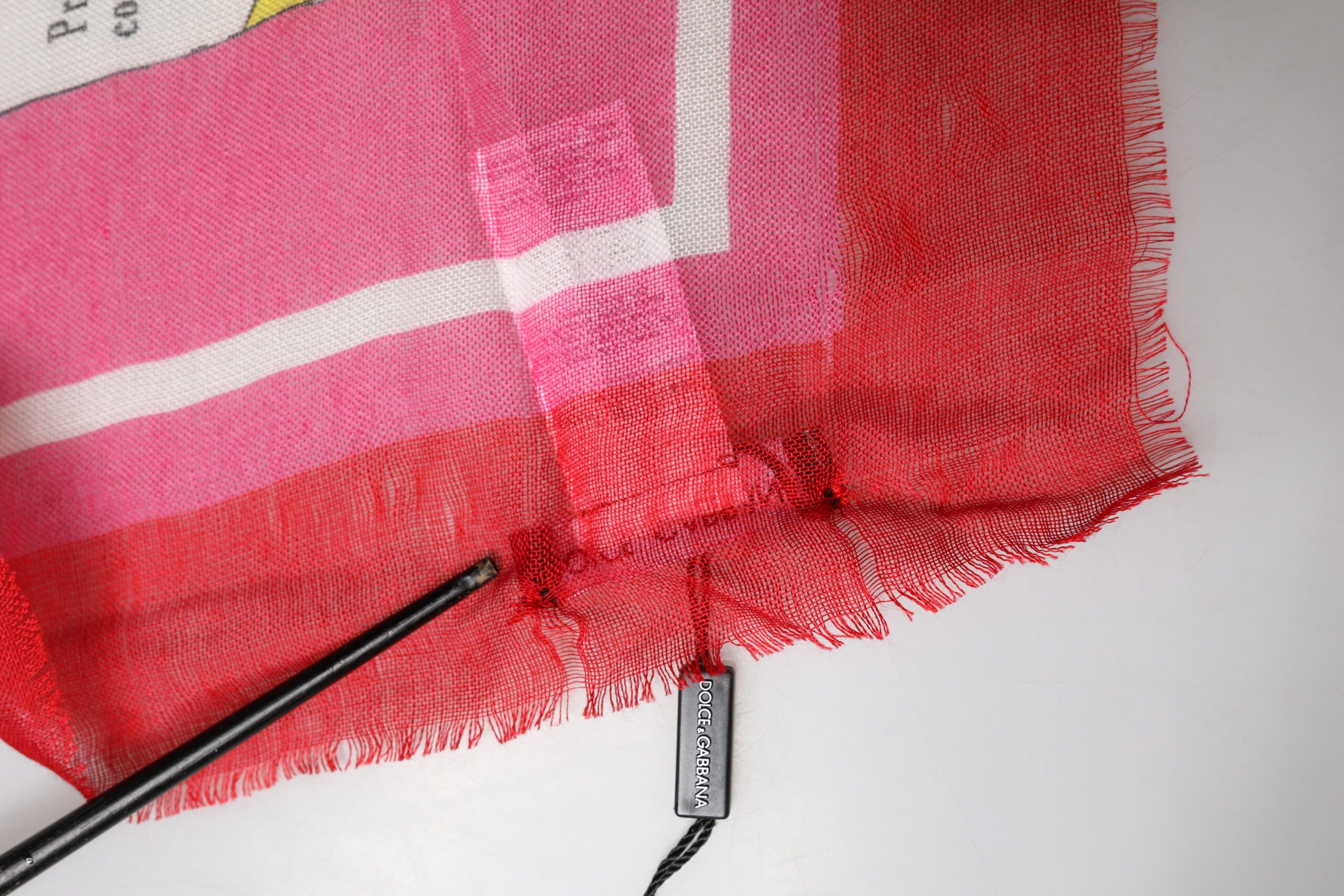 Dolce & Gabbana Pink DG Amore Print Neck Square Shawl 140cm x 140cm Women's Scarf (Pre-Owned)