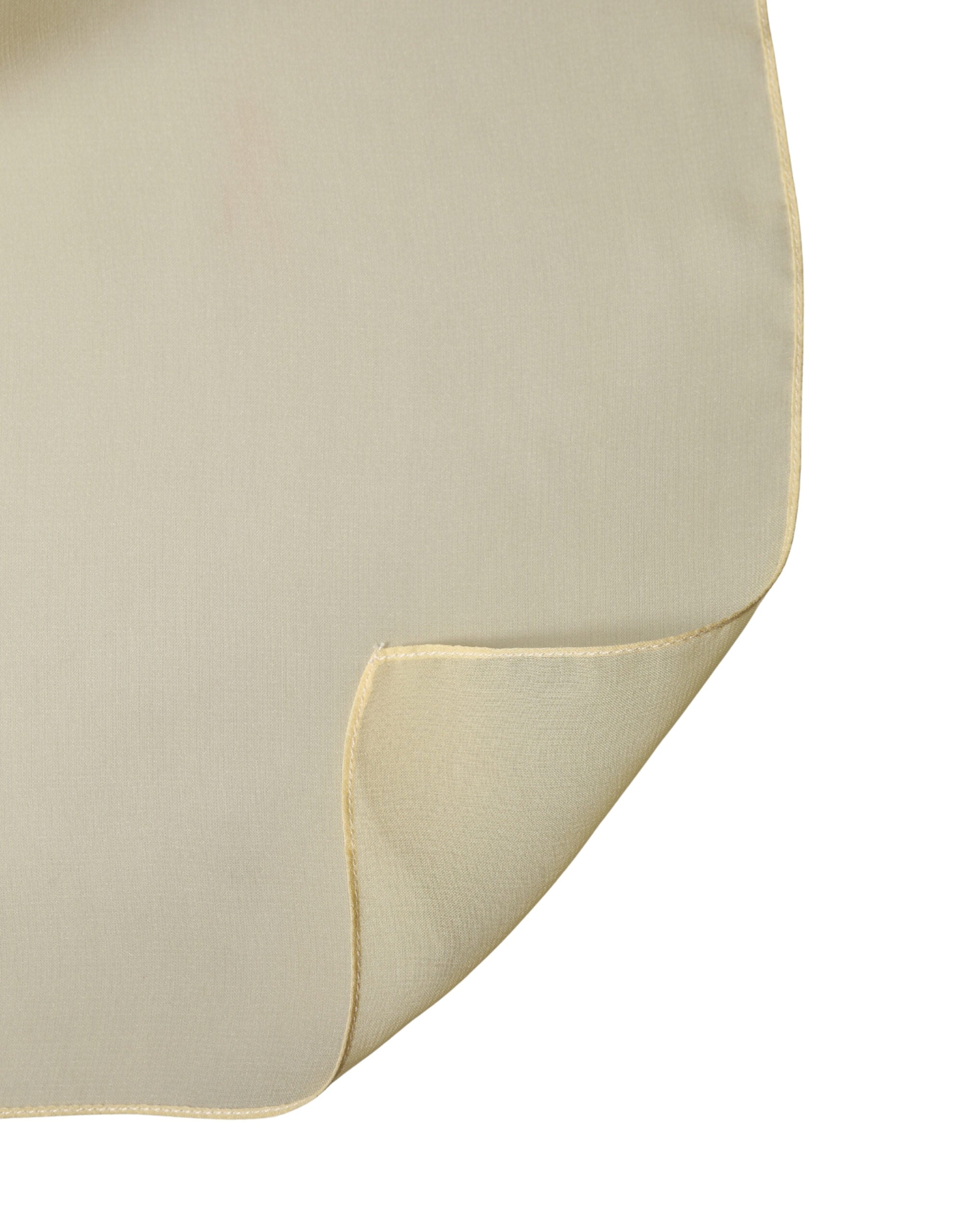 Dolce & Gabbana Light Yellow Silk Wrap Shawl Foulard 100cm x 99cm  Women's Scarf