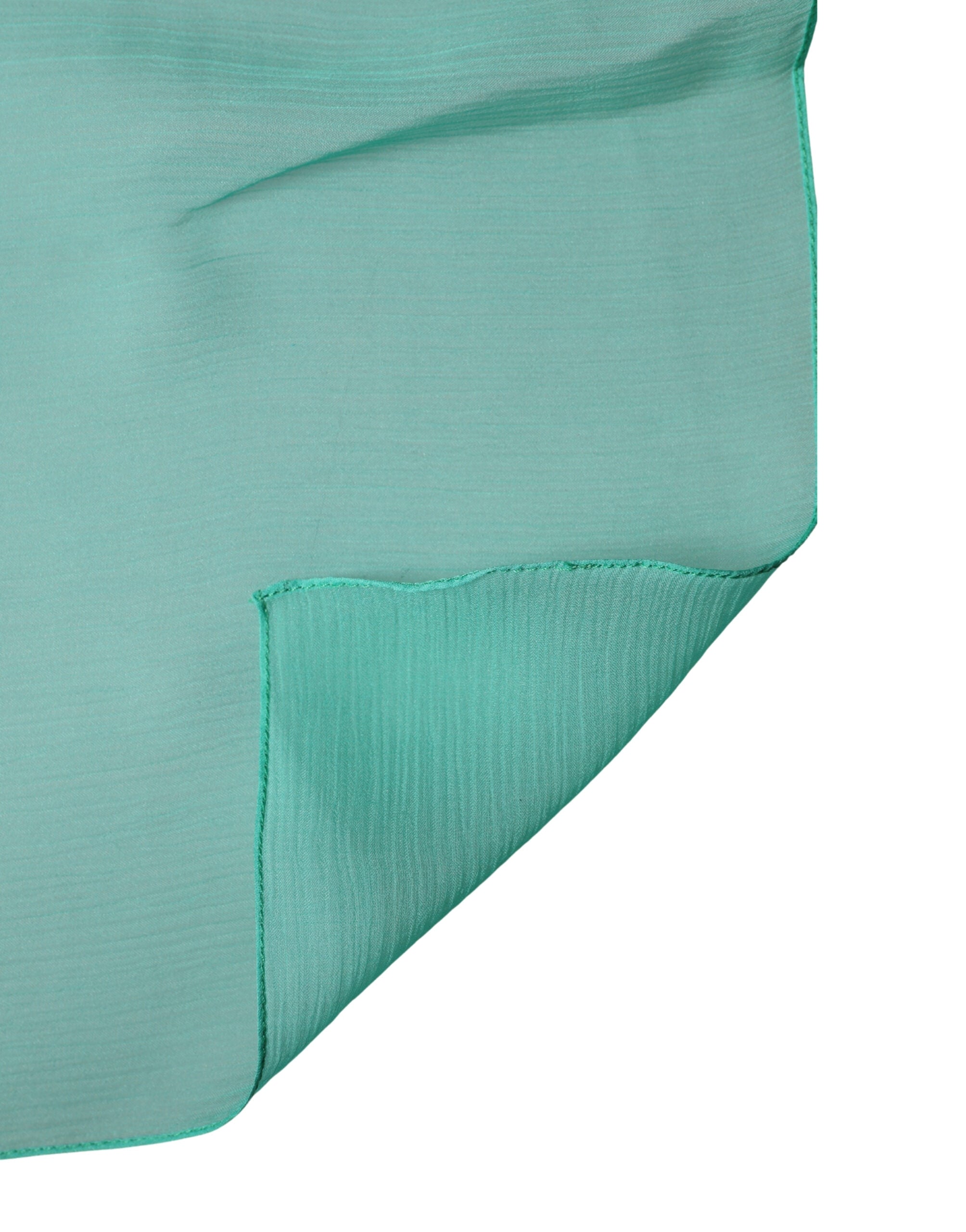 Dolce & Gabbana Light Green Silk Neck Wrap Foulard 131cm x 126.5cm Women's Scarf