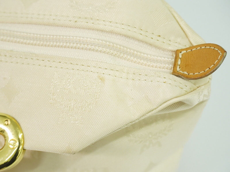 MCM Visetos Ecru Synthetic Handbag (Pre-Owned)