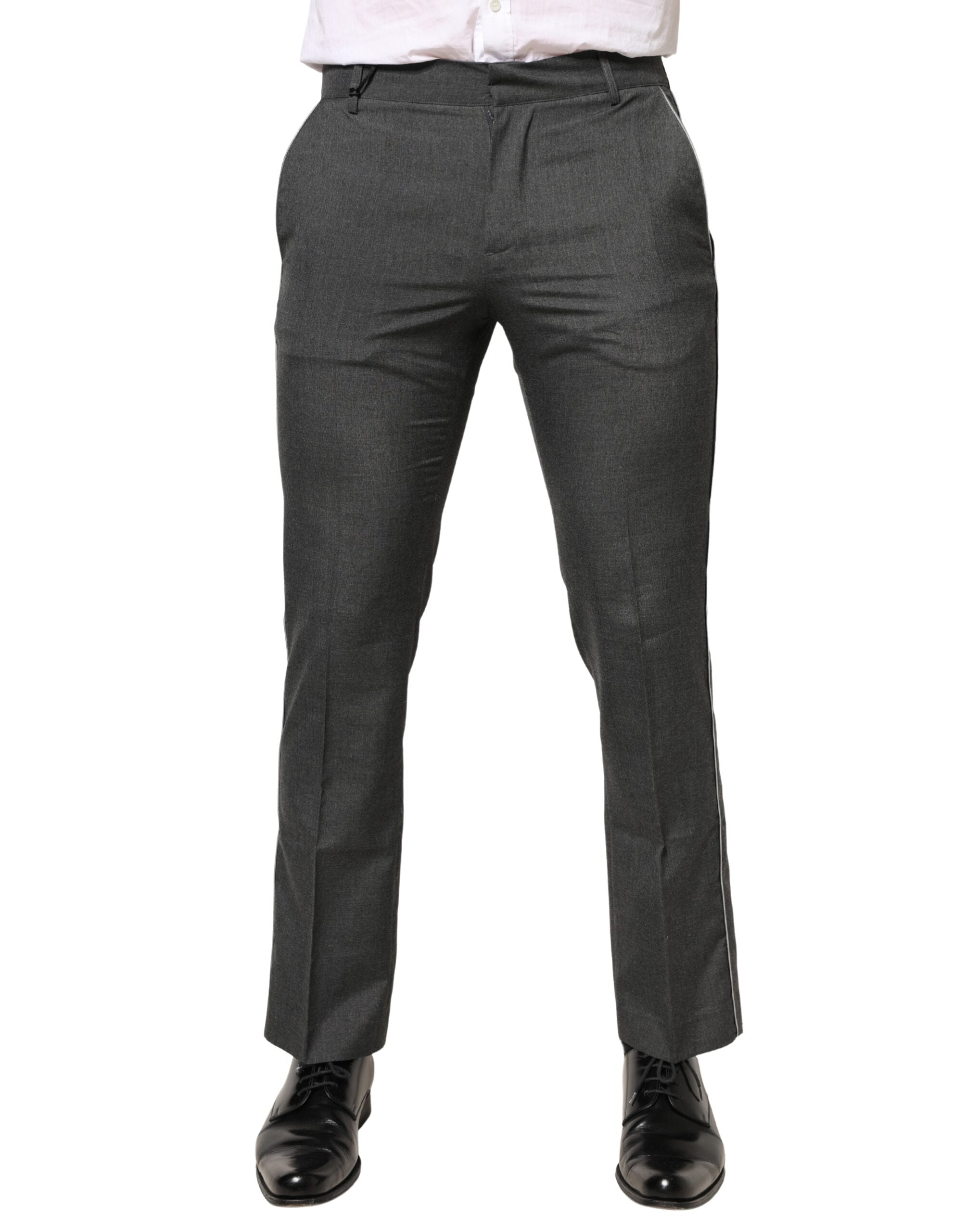 Daniele Alessandrini Gray Polyester Formal Dress Trouser Men's Pants (Pre-Owned)
