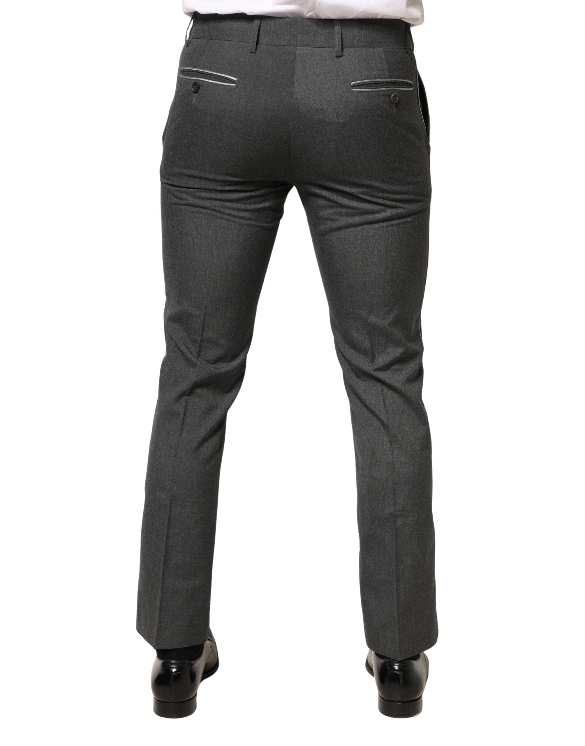 Daniele Alessandrini Gray Polyester Formal Dress Trouser Men's Pants (Pre-Owned)