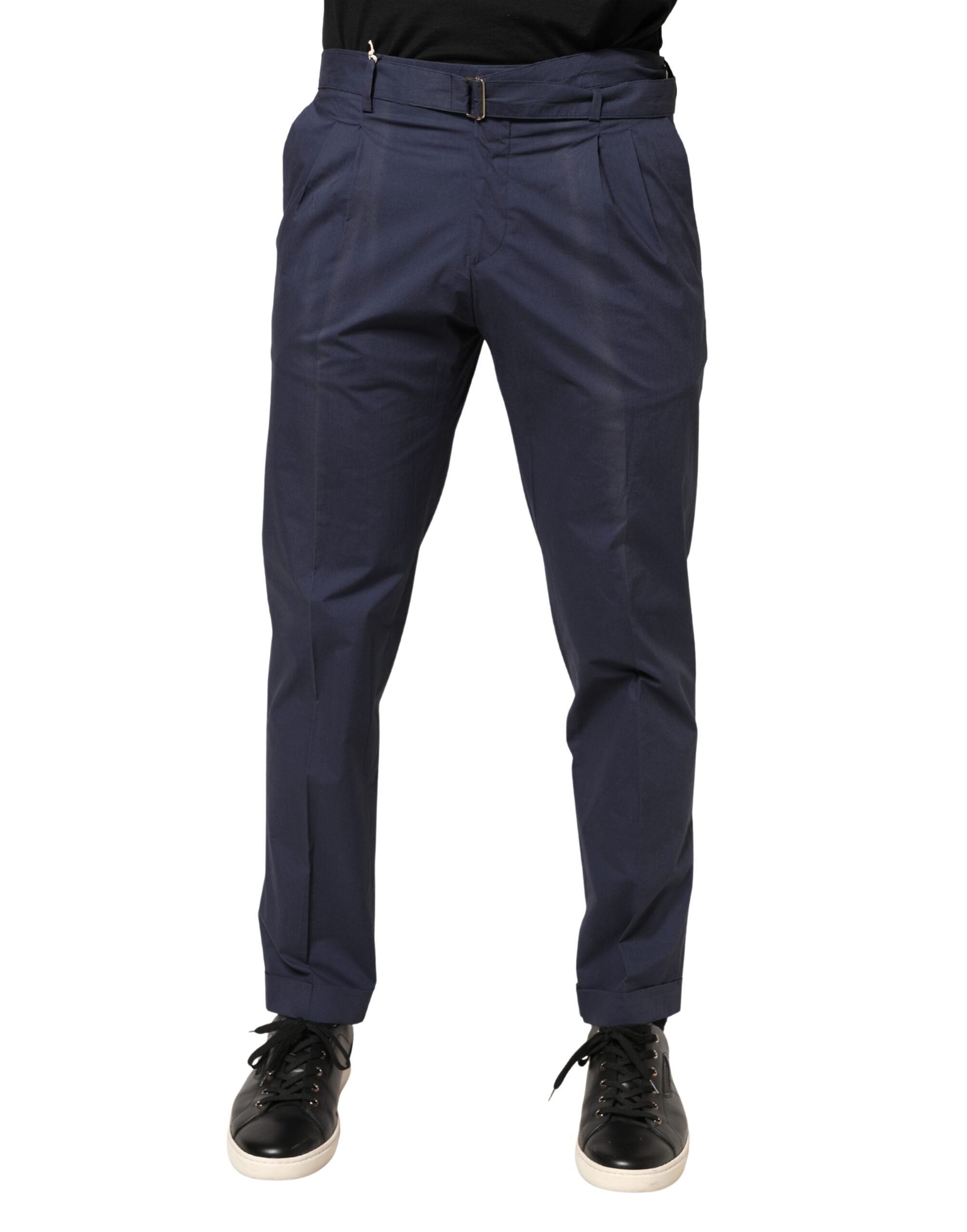 Briglia 1949 DarkBlue Wool Straight Formal Dress Trouser Men's Pants (Pre-Owned)