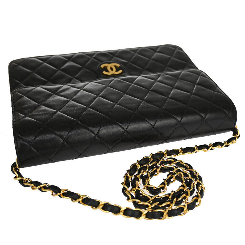 Chanel Timeless Black Leather Shoulder Bag (Pre-Owned)