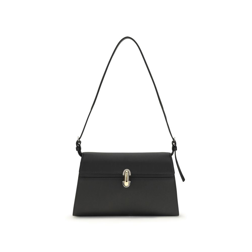 Savette Black Calf Leather Bos Taurus Shoulder Women's Bag