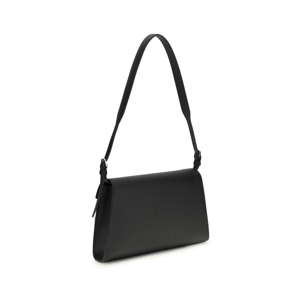 Savette Black Calf Leather Bos Taurus Shoulder Women's Bag