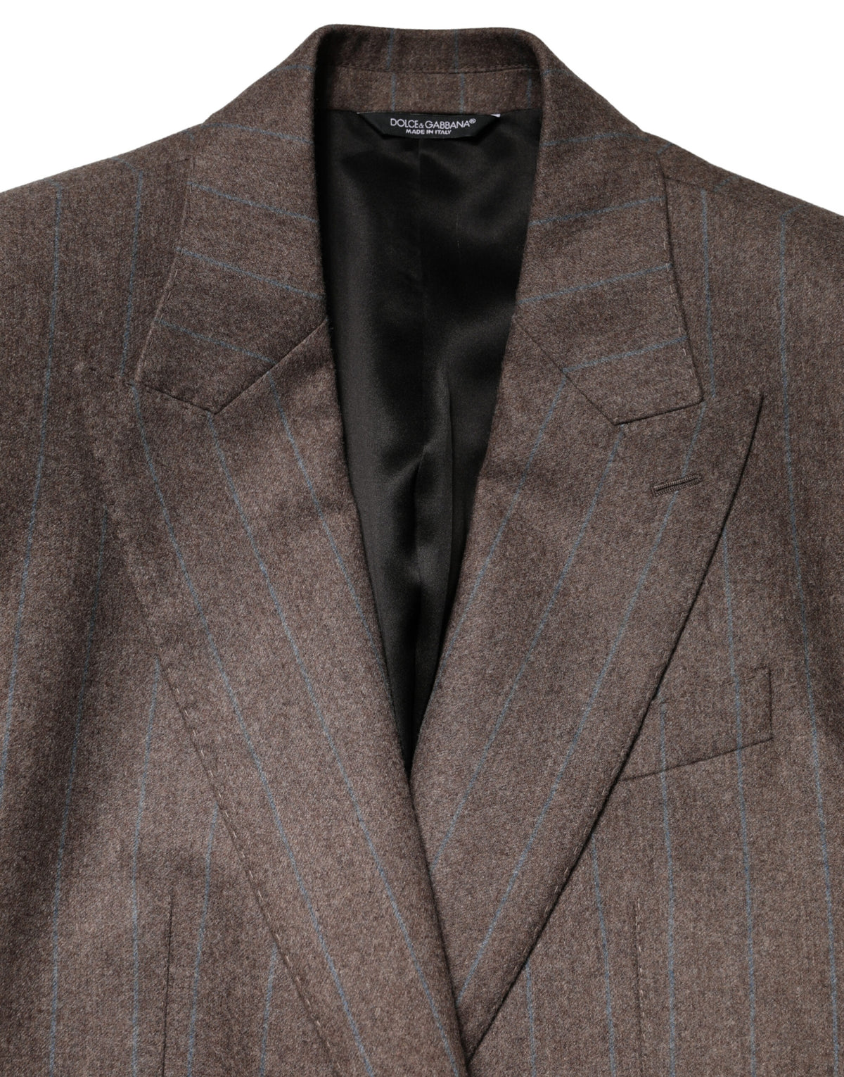 Dolce & Gabbana Brown Stripes Single Breasted Men's Blazer