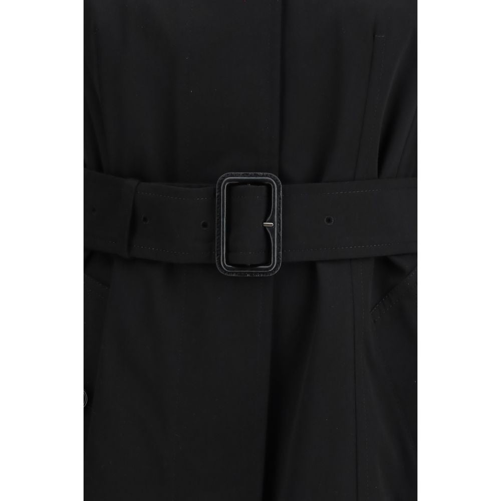 Burberry Black Cotton Trench Women's Coat