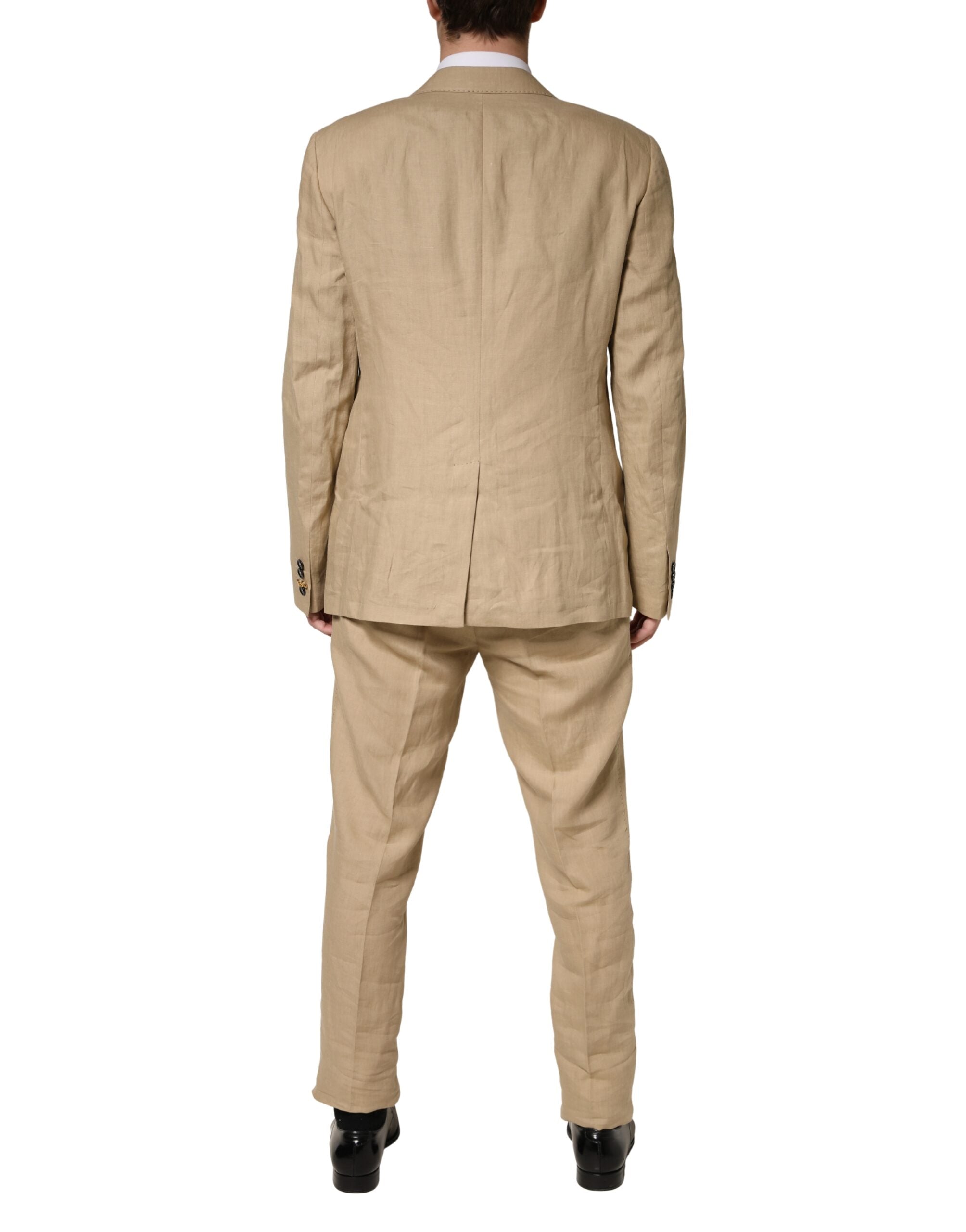 Dolce & Gabbana Beige TAORMINA Single Breasted Formal 2 Piece Men's Suit