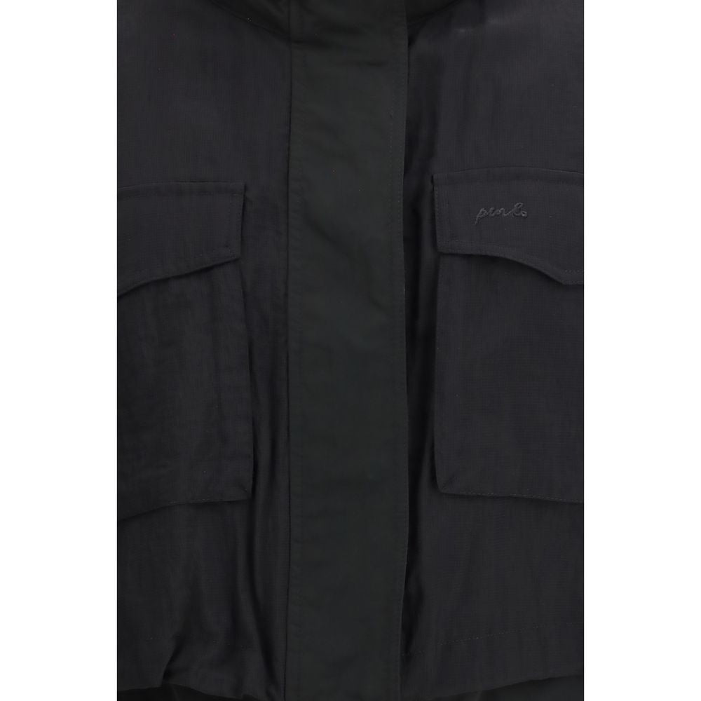 PINKO Black Nylon Sleeveless Women's Jacket