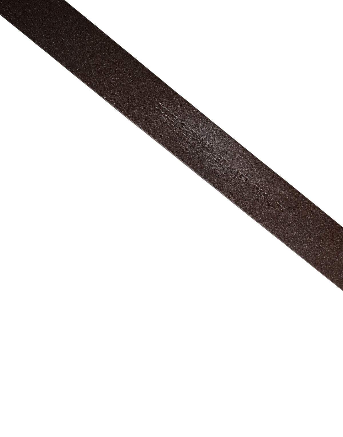 Dolce & Gabbana Brown Leather Logo Metal Buckle Men Men's Belt