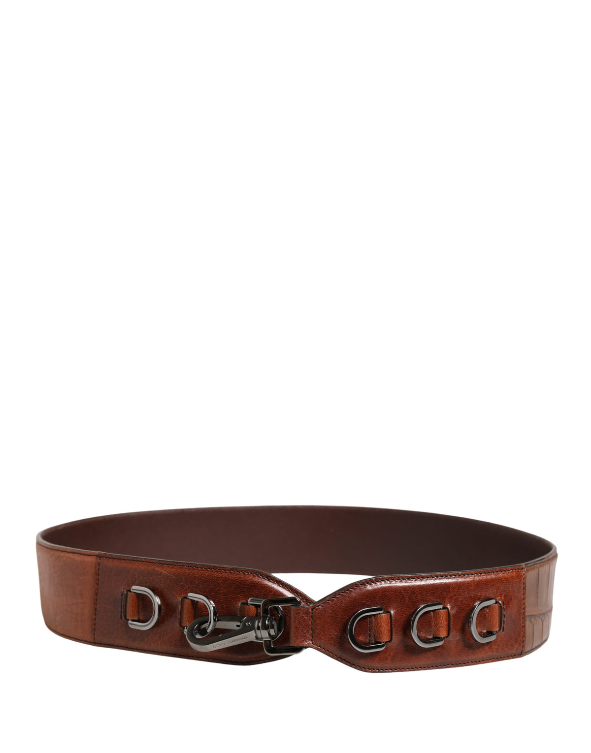 Dolce & Gabbana Brown Horse Velvet Leather Bag Accessory Shoulder Men's Strap