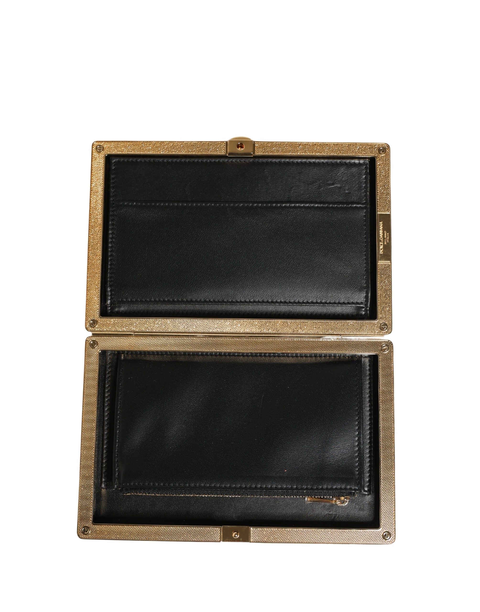 Dolce & Gabbana Beige Lambskin Leather Clutch Evening Women Purse Women's Bag (Pre-Owned)