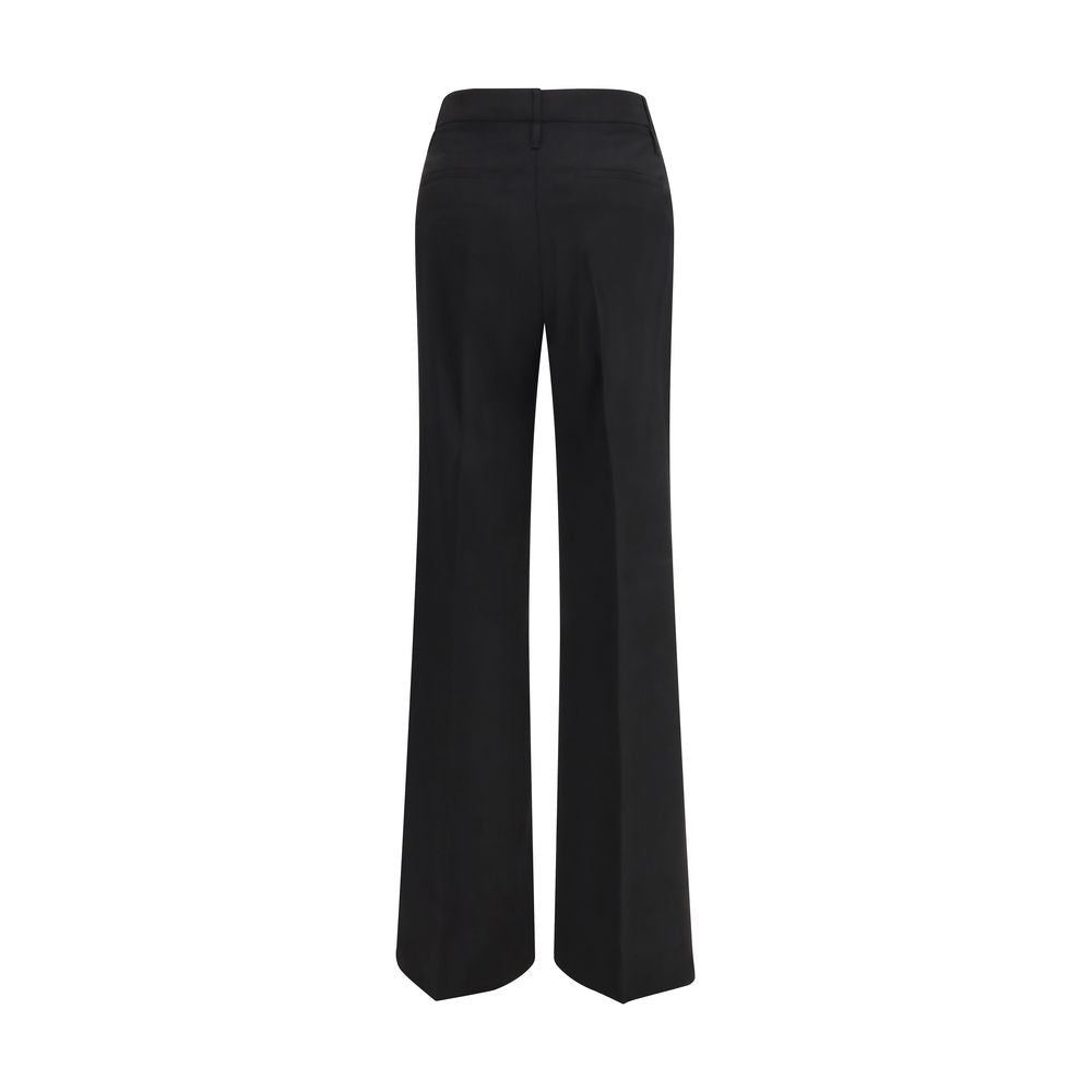 Max Mara Black Wool Flared Women's Pants