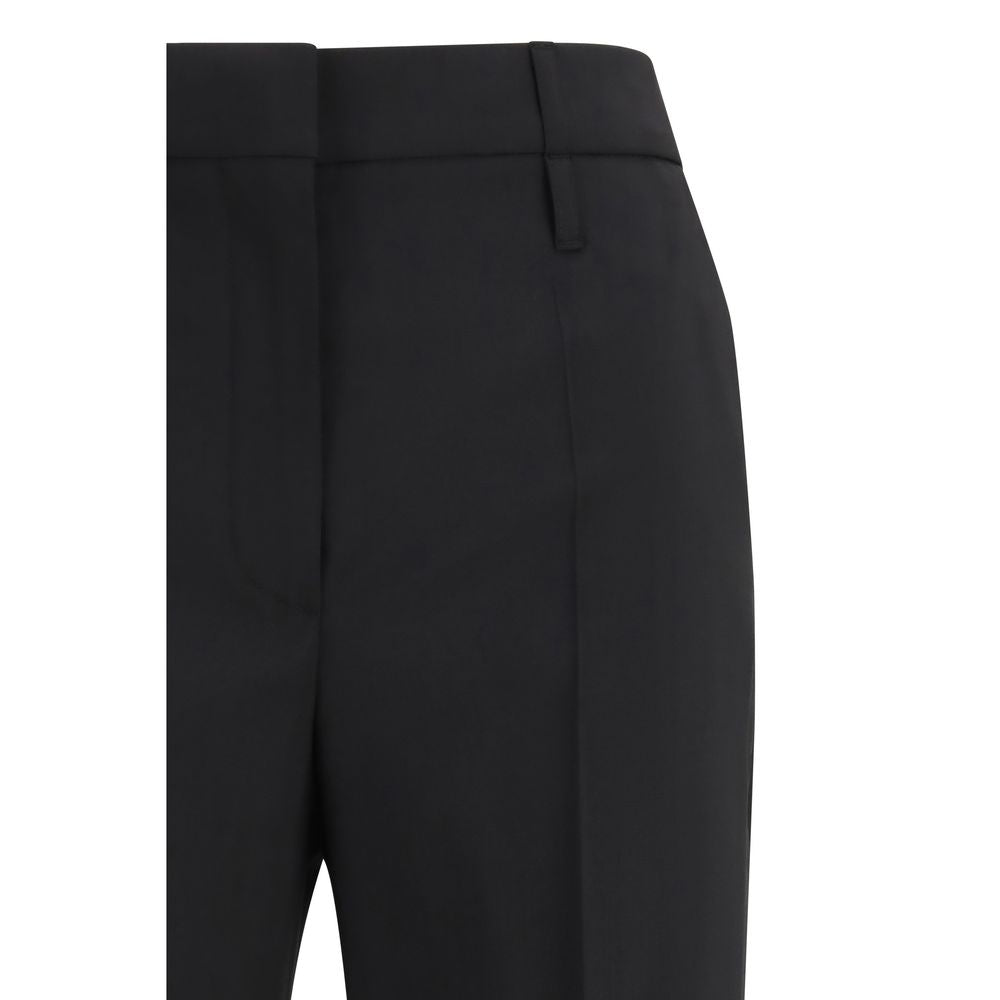 Max Mara Black Wool Flared Women's Pants