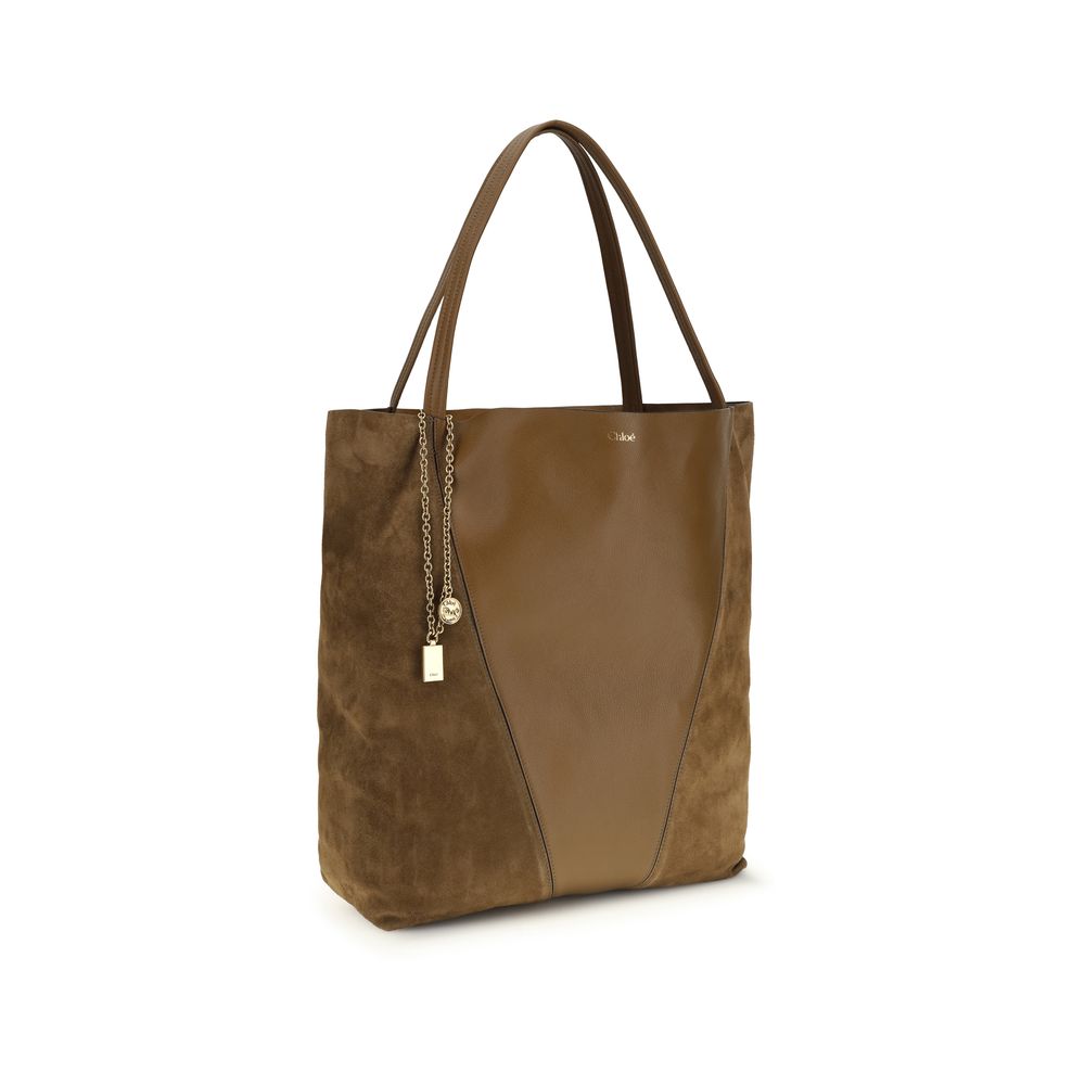 Chloé Brown Calf Leather Bos Taurus Shoulder Women's Bag