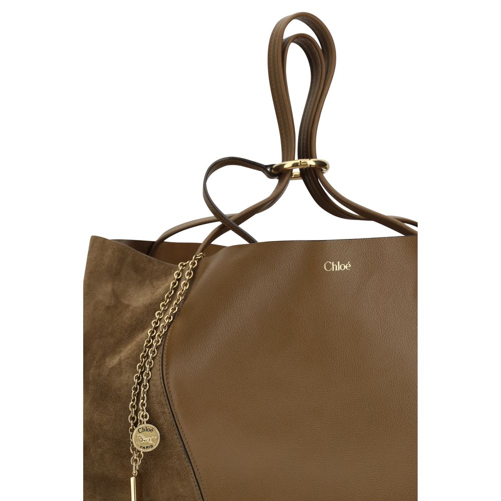 Chloé Brown Calf Leather Bos Taurus Shoulder Women's Bag