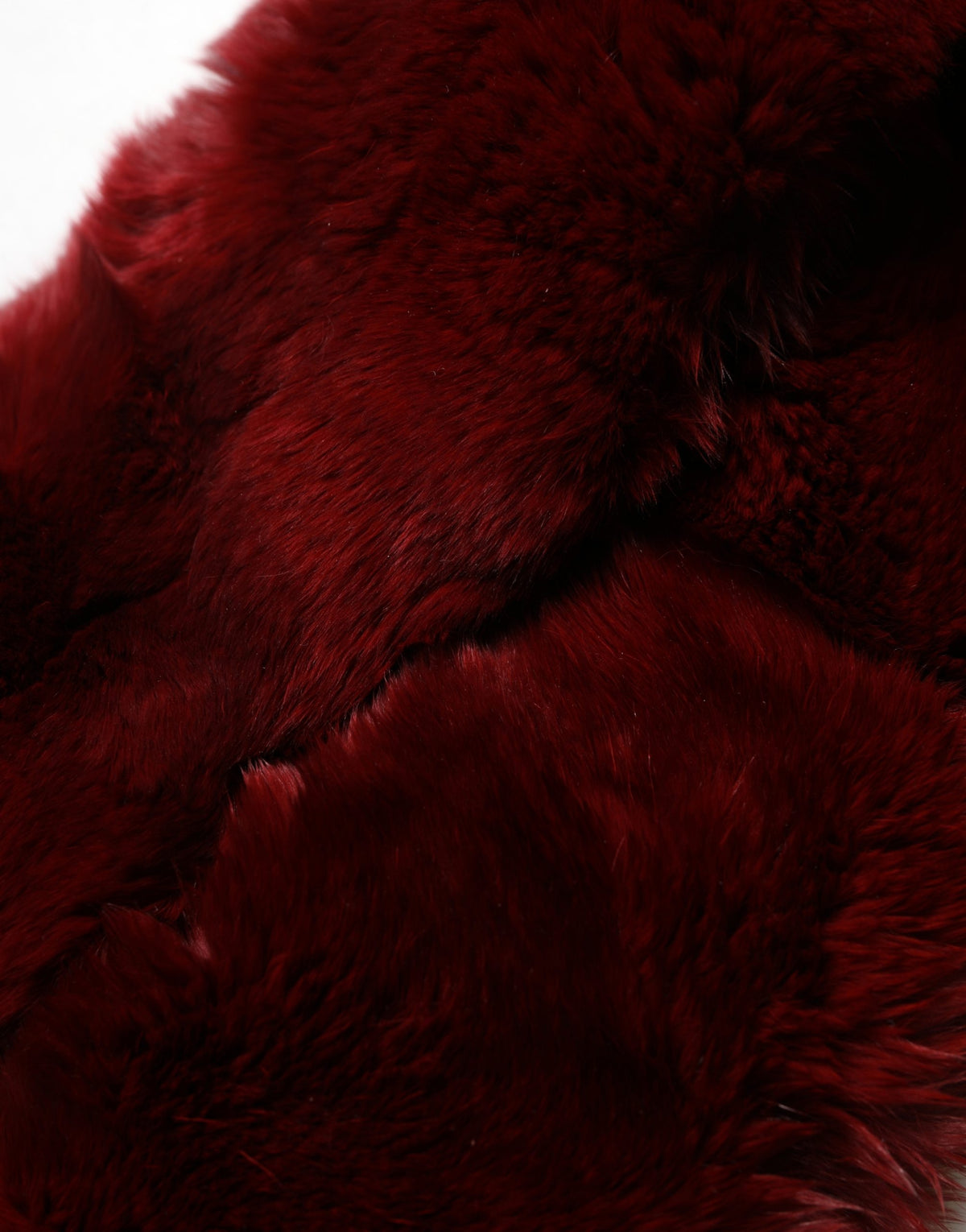 Dolce & Gabbana Red Lamb Fur Collar Women Neck Wrap 50cm x 8cm Women's Scarf