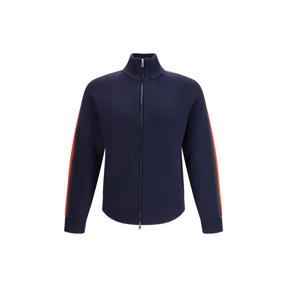 Gucci Blue Wool Full-Length Men's Jacket