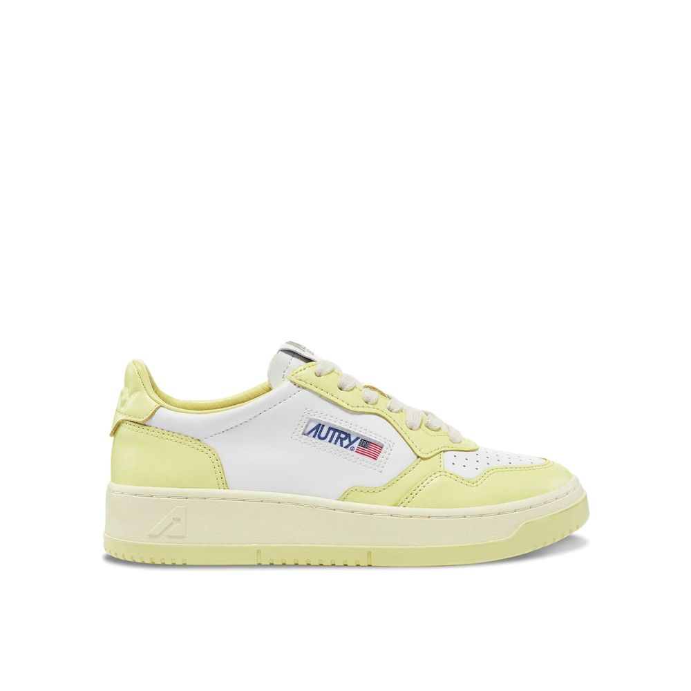 Autry White Leather Low Top Women's Sneakers