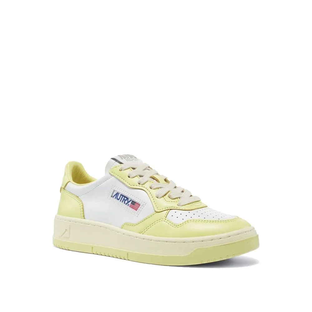 Autry White Leather Low Top Women's Sneakers