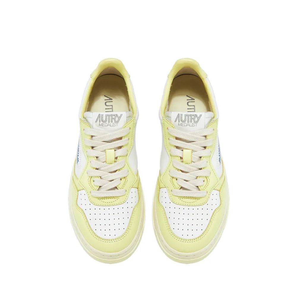Autry White Leather Low Top Women's Sneakers