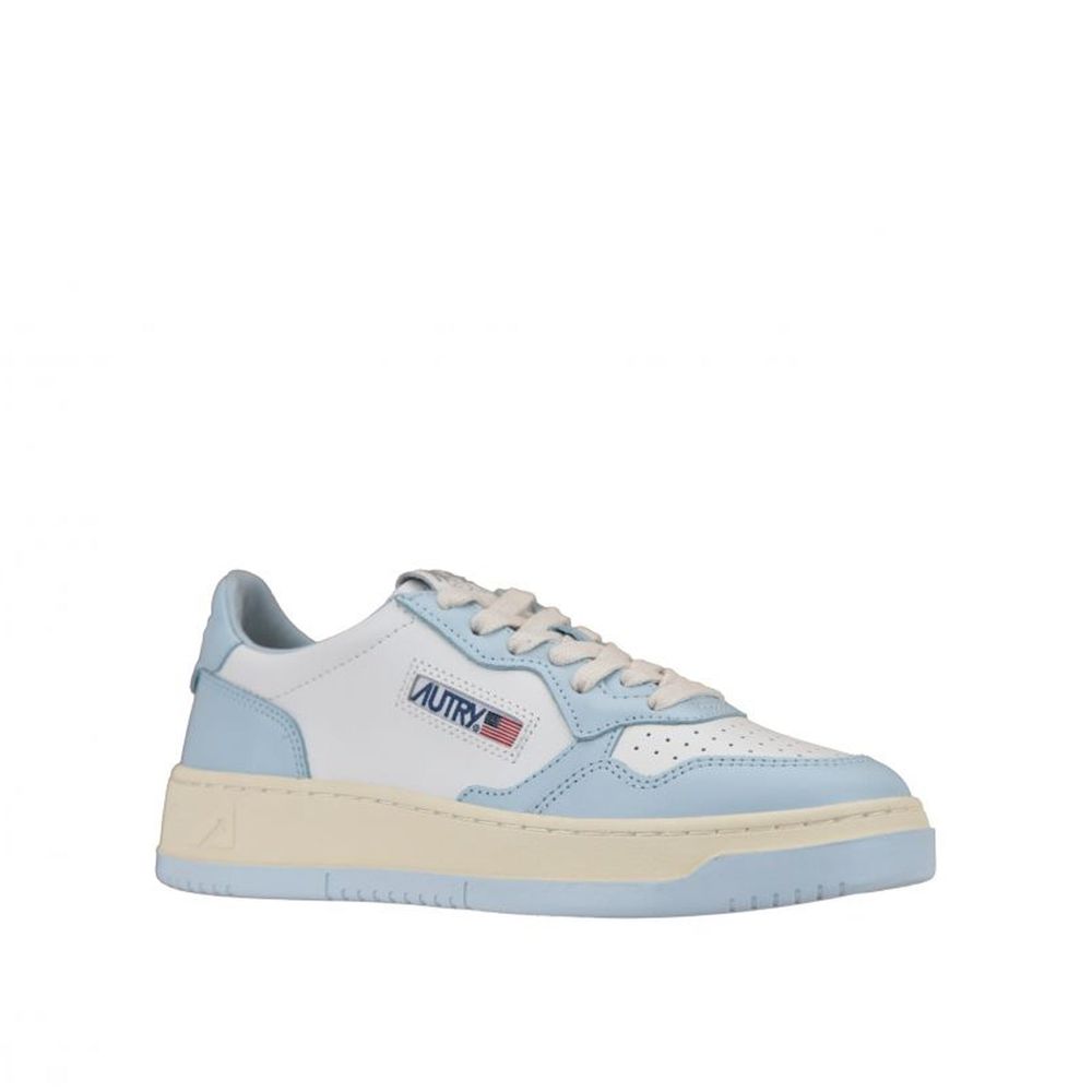 Autry Blue Leather Low Top Women's Sneakers