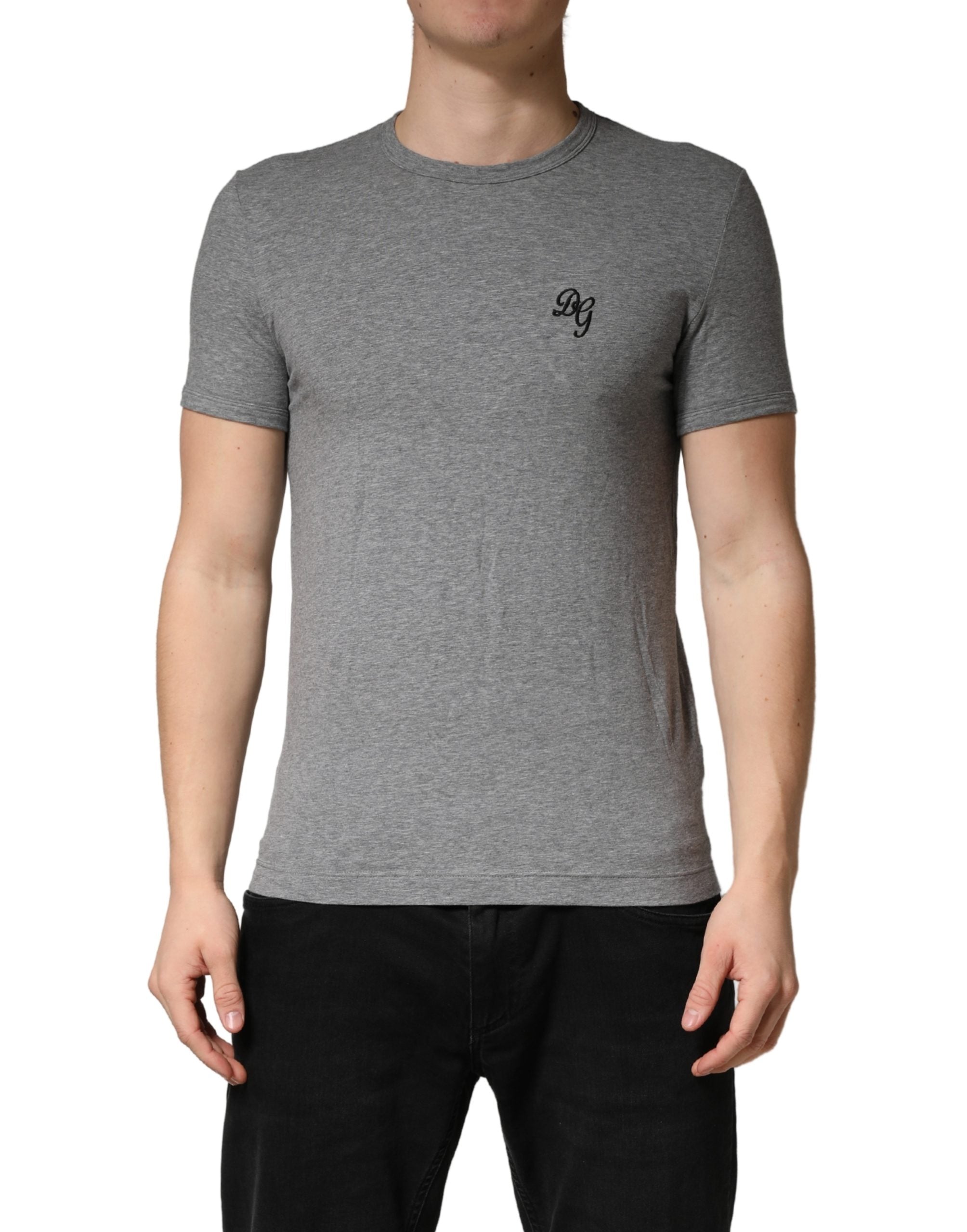 Dolce & Gabbana Gray DG Logo Crew Neck Men Underwear Men's T-shirt