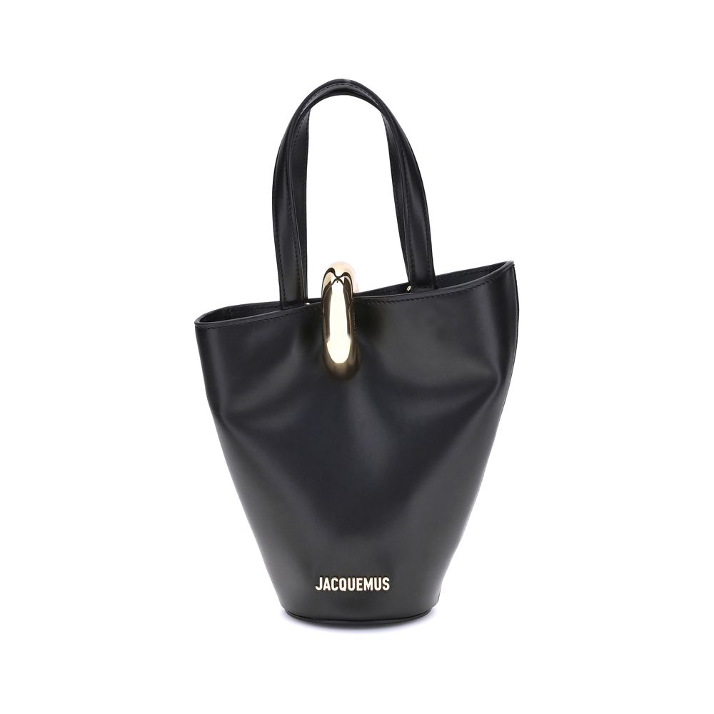 Jacquemus Black Calf Leather Bos Taurus Backet Women's Bag
