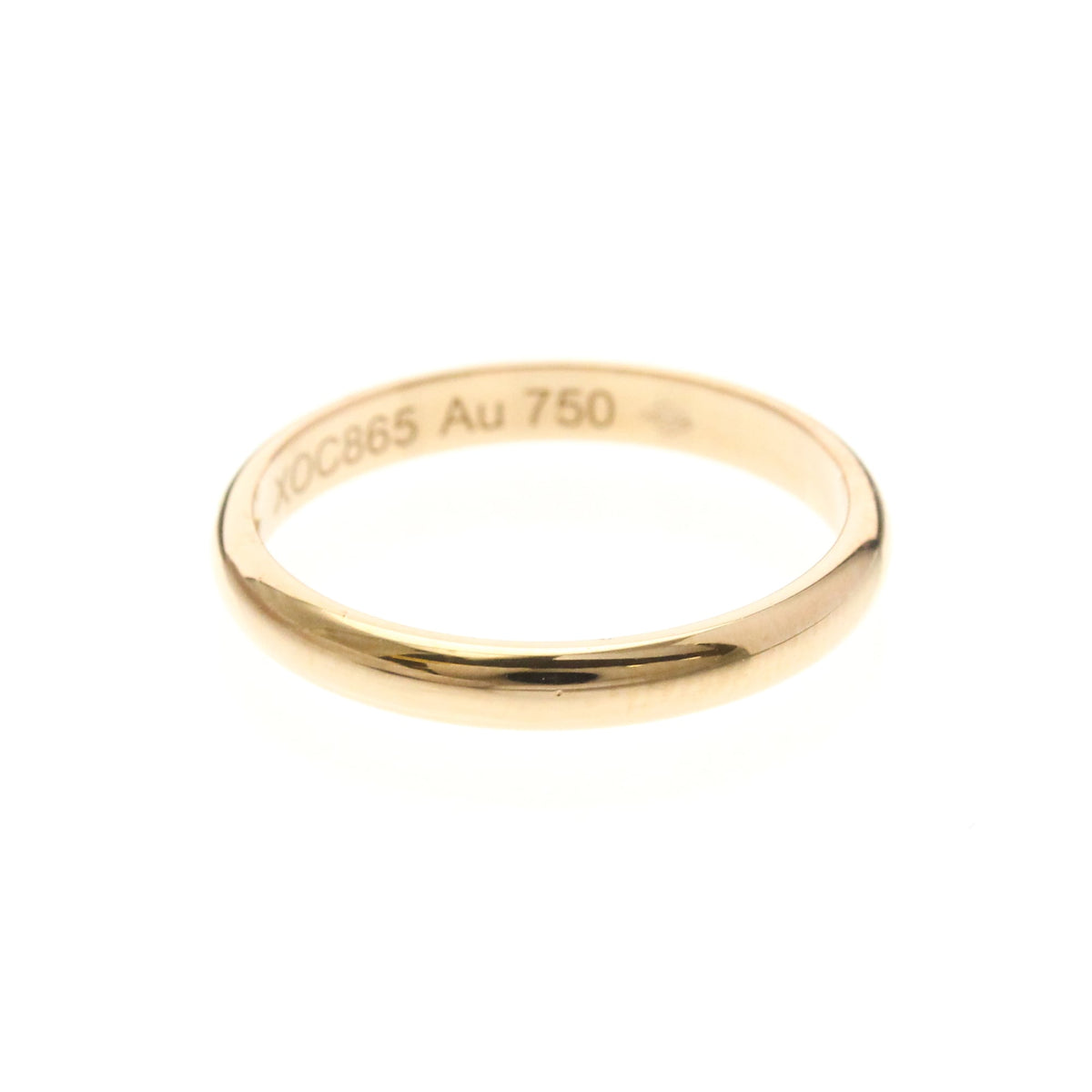 Cartier 1895 Wedding Band 18K Rose Gold With Diamond Gold Pink_Gold Ring Jewelry (Pre-Owned)